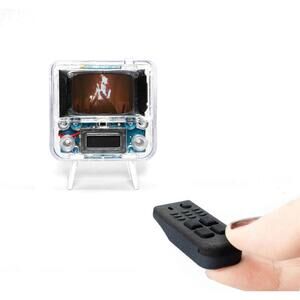 TinyCircuits TinyTV 2 Retro Mini TV 1.14" IPS Screen, USB-C, Remote, Clear